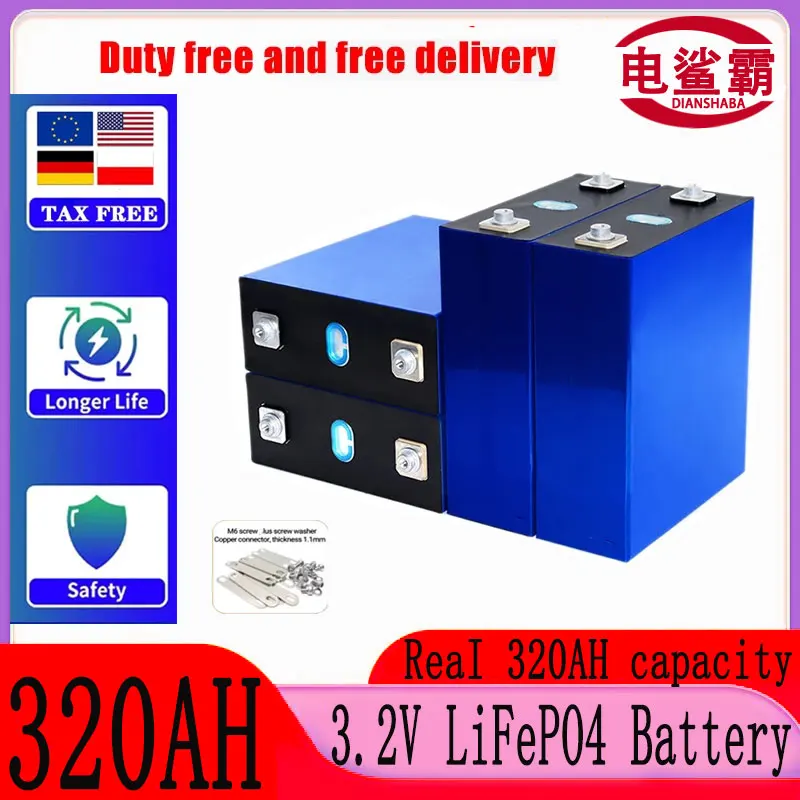 8 kusov 3,2V 280AH 310AH 320AH NOVÉHO ADLEBU LITHIUM FOSFOFTAT DIY 12V 24V 48V LIFEPO4 ELEKTRICKÝ SÚRAM RV SOLOR