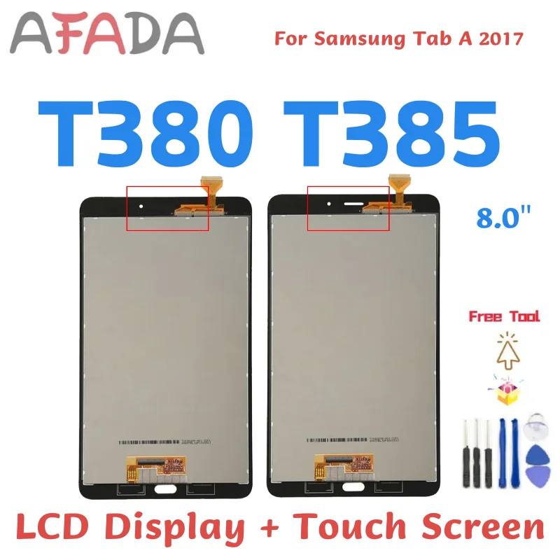 8 '' LCD pre kartu Samsung Galaxy A A 2017 8.0 SM-T385 T385 SM-T380 /3G T380 3G WIFI LCD DISPIT DISPLEY DIGITÁRU
