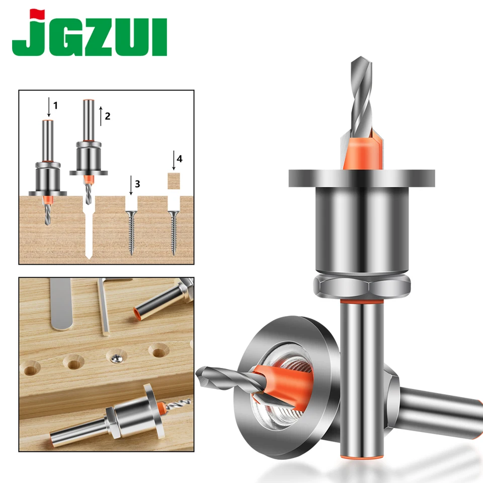 8 mm 10 mm stopka nastaviteľná countersinkworkworking Router Core Limiter Zliatia zliatiny BITS BITS DRILLING FINING MINICKÁ SCRES