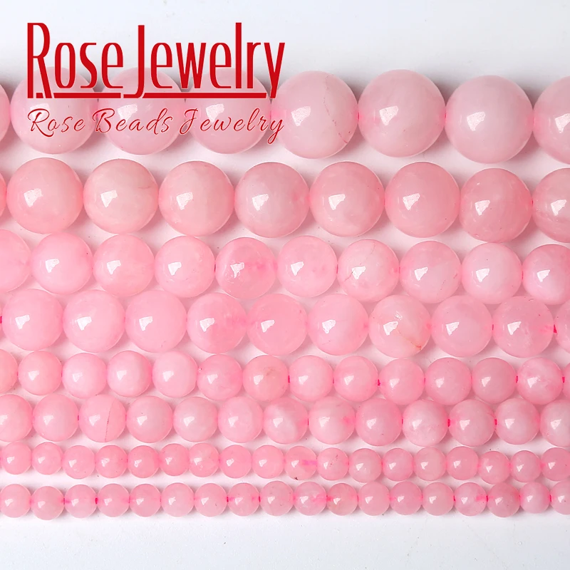 8 mm Narral Pink Rose Quartz Prály guľaté kamenné korálky pre šperky výroby DIY náramok náhrdelníka náušnice 15 