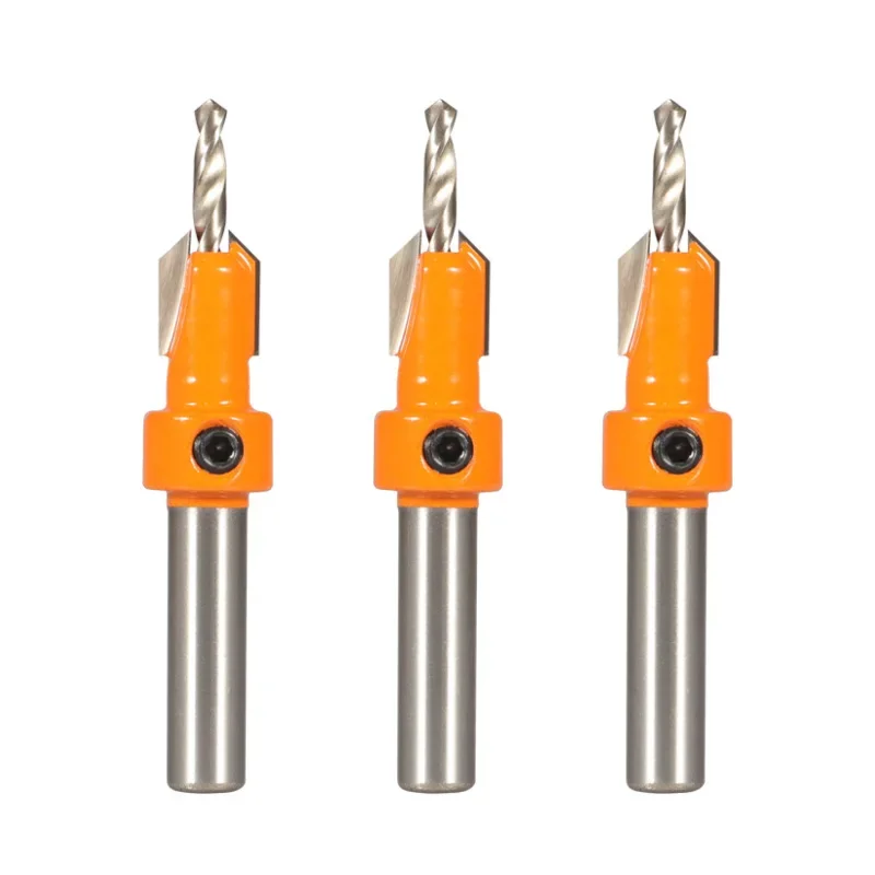8 mm stopka HSS countersink router bit skrutkovač extraktor drevené diery otvárač vŕtania mletia pre mletie pre vŕtačku zliatiny zliatiny