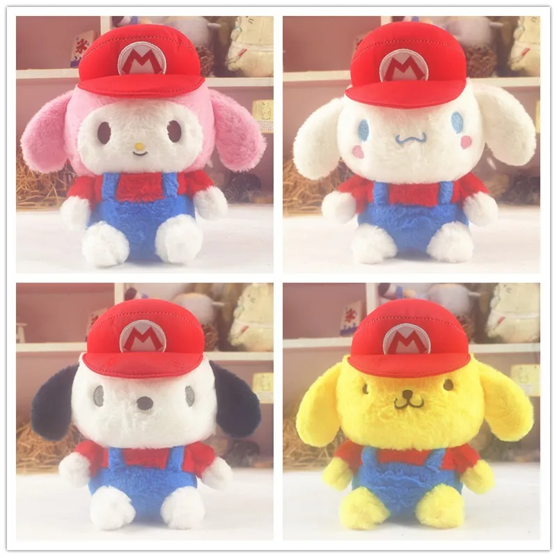 8-palcová japonská karikatúra Sanrio My Melody Cinnamoroll Pacha Dog Plush Hray Doll, Hray na dekoráciu auta, darček k narodeninám pre deti, darček k narodeninám detí
