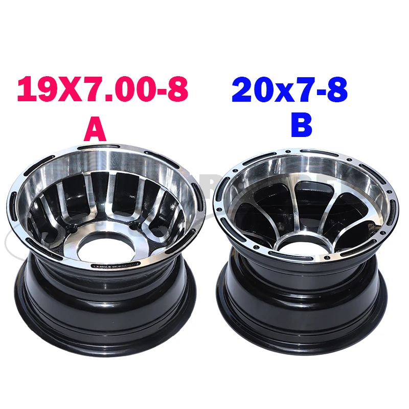 8-palcové predné hliníkové ráfiky Použitie19x7.00-8 20x7-8 21x7-8 Pneumatiky ATV ložiskového kolesa Vákuové pneumatiky pre go-kart