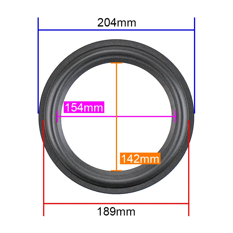8 -palcový 204 mm odpútavý prsteňový prsteň Penový okraj 8,5 palca Oprava vonkajšieho krúžku pre diely reproduktorov Dynaudio D8 Series 2ks