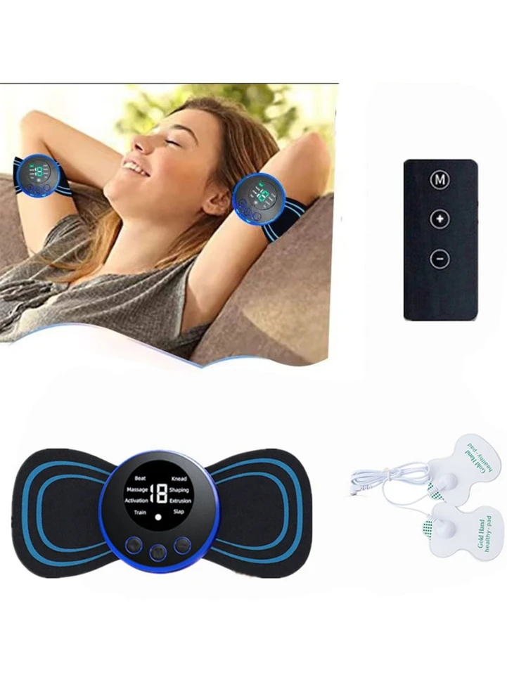 8 režimov nabíjateľný krk Massager s diaľkovým ovládaním EMS EMS s nízkym frekvenciou pulzného masáže na úľavu od svalovej relaxácie Bolesť