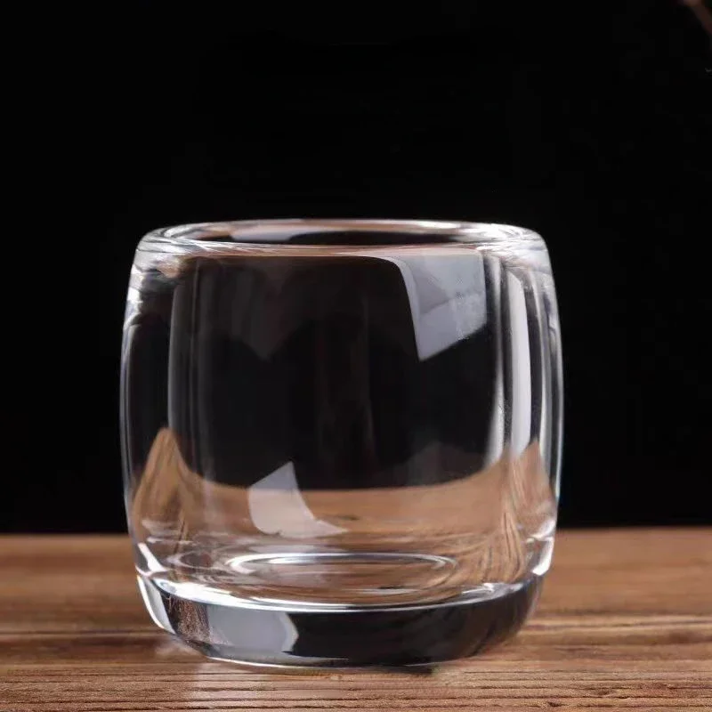 80 ml krištáľový sklenený čaj Šálka ​​priehľadného hlavného šálky Veľkoobchodné šálky Zhruba vínový šálka darčekov pre svadobný elegantný čajový čaj