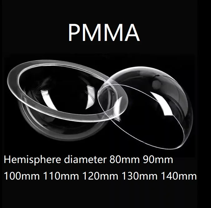 80 mm - 140 mm číry akrylový kupolový kryt priehľadná hemisférická hemisférická perspex polovičná lopta mačka hniezdna kapsula plastová dutá guľa