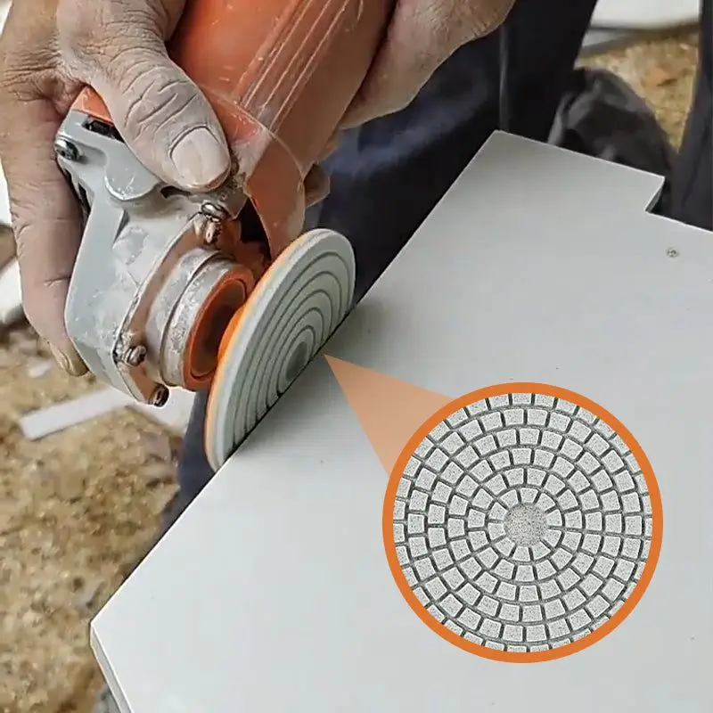 80 mm 3 -palcový diamantový leštiaci podložka Mokrá suchý buffový disk drsné na brúsenie mramorového žulového betónu mletie Kameň