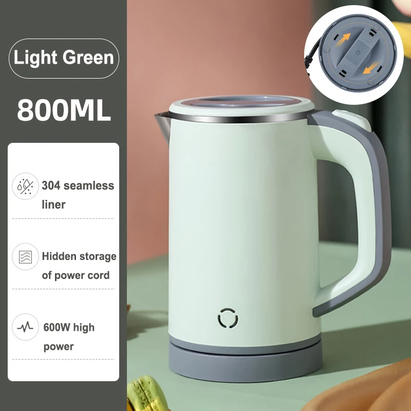 800 ml z nehrdzavejúcej ocele Elektrická kanvica prenosná cestovná elektrická kanvica 600 W Domácnosť Kuchynský čaj a káva elektrická kanvica