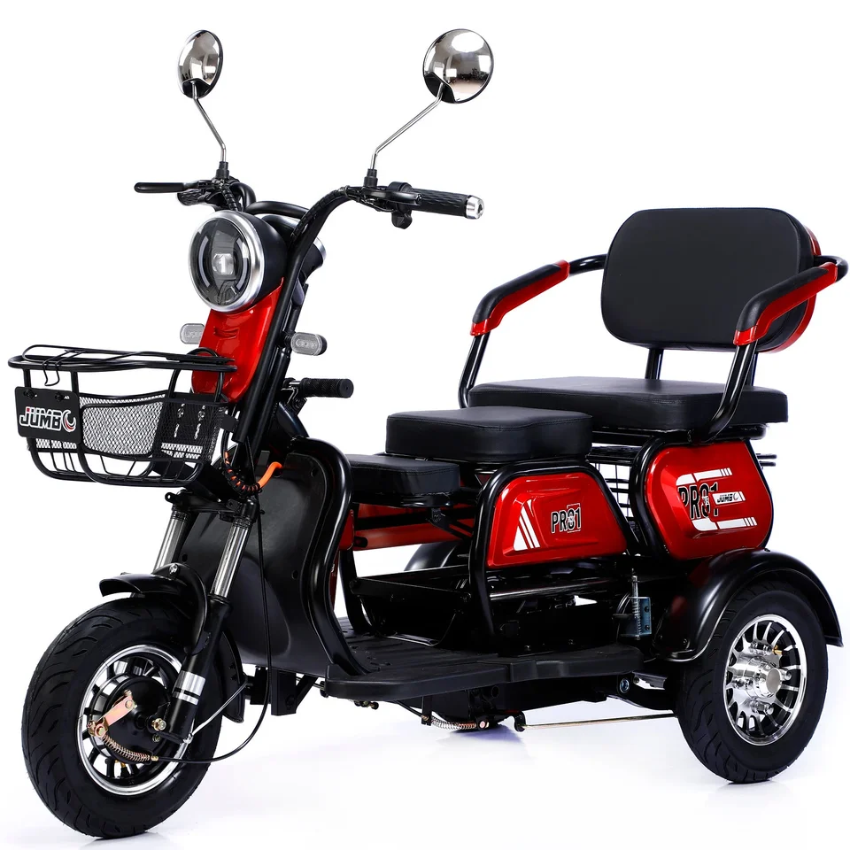 800 W elektrická trojkolesová domácnosť Small Scooter Trojmiestne nastaviteľná elektrická trojkolka