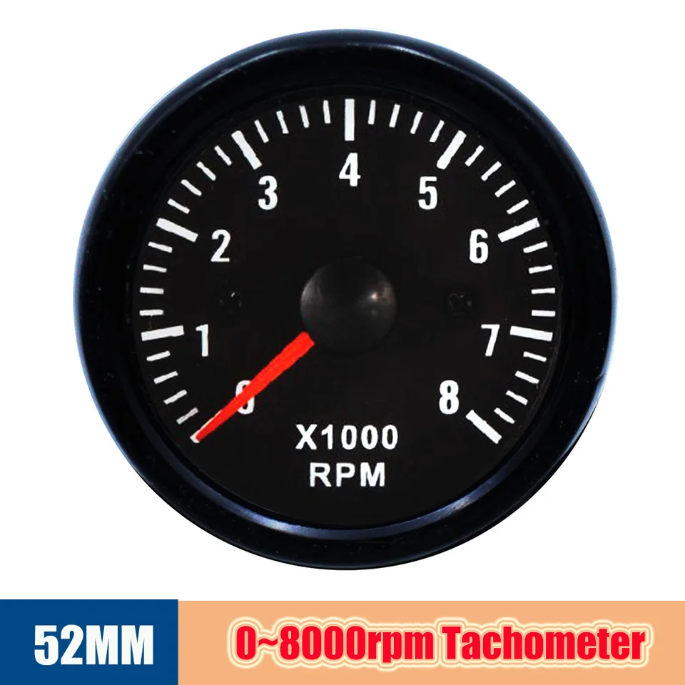8000 ot./min. Tachometer automobilu 2 