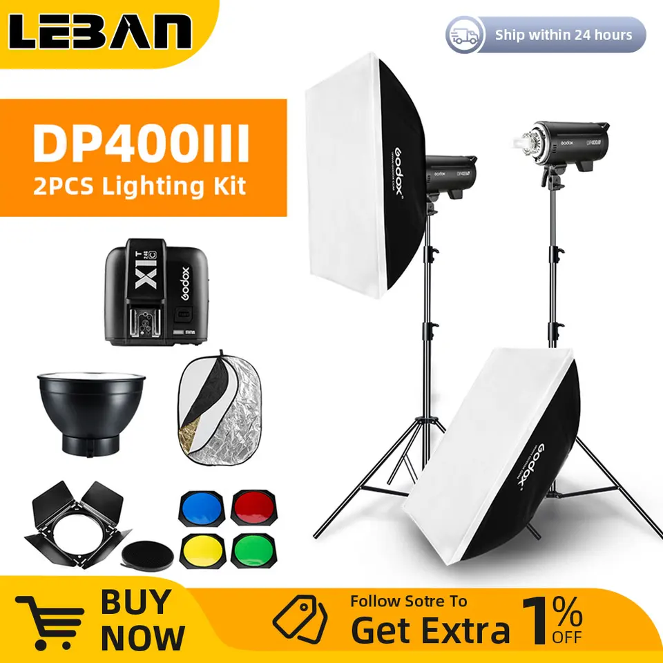 800W Godox DP400III 2X 400WS Photo Studio Flash osvetlenie, softbox, svetelný stojan, štúdio Boom Arm Top Light Stop
