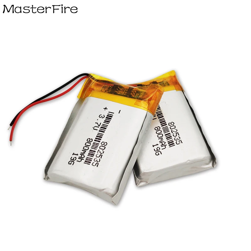 802535 800 mAh 3,7 V lítium polymérna batéria na hnací rekordér Bluetooth Headset E-kniha Pad nabíjateľné Li-Polymér batérie