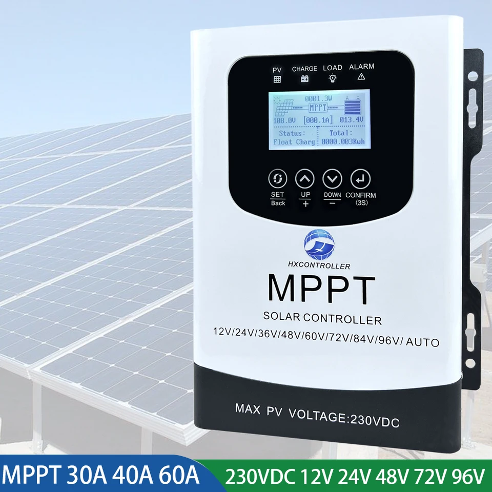 80A 60A 40A MPPT solárny panel Systémový ovládač 230VDC FOR12V 24V 48V 60V 72V 84V 96V LIFEPO4 LIGHIUNÁ KYALICKÁ KAZIKA KYSELIKA BATTER