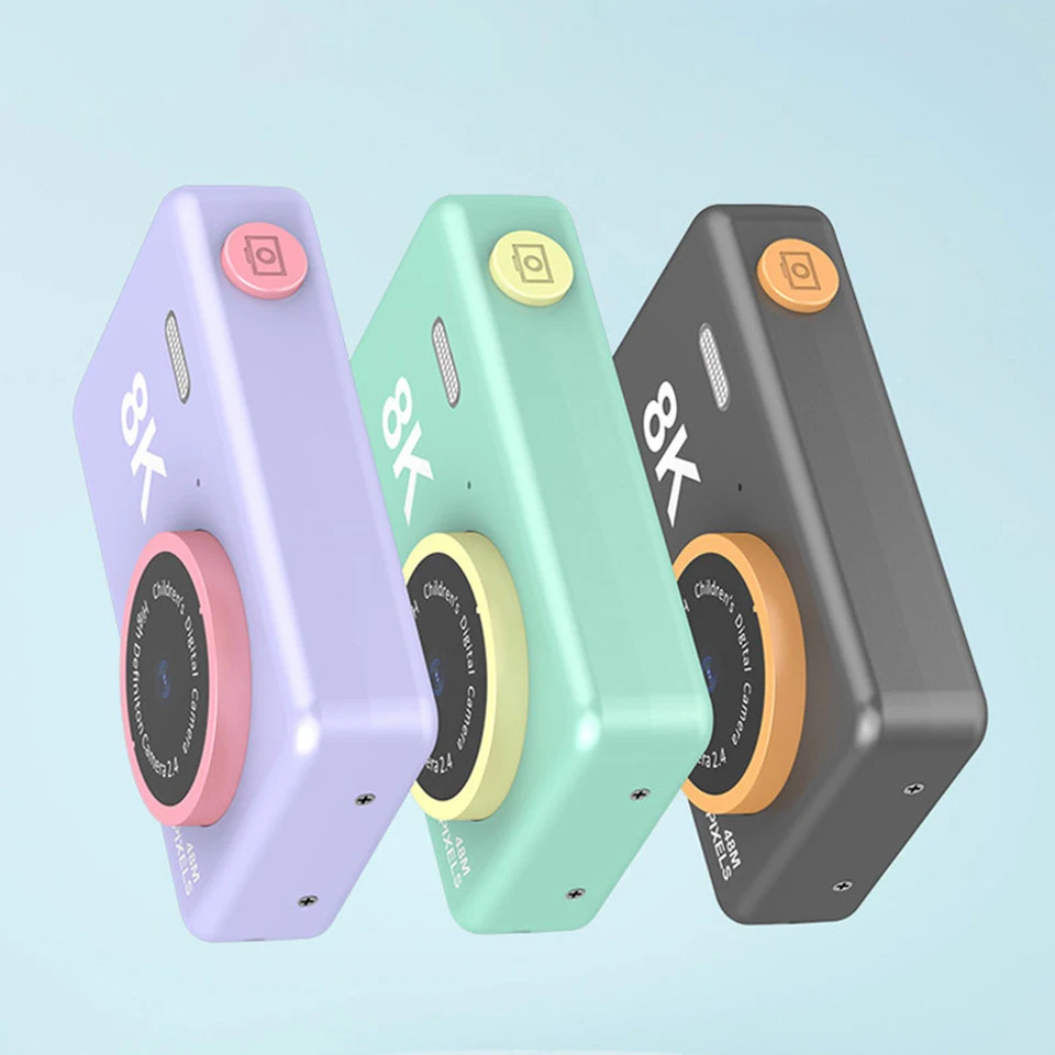 80MP Dual Photo Camera Vzdelávacie hračky 2,4 palca HD Detská kamera USB nabíjanie detských videokamerových karikatúr s 32 GB kartou