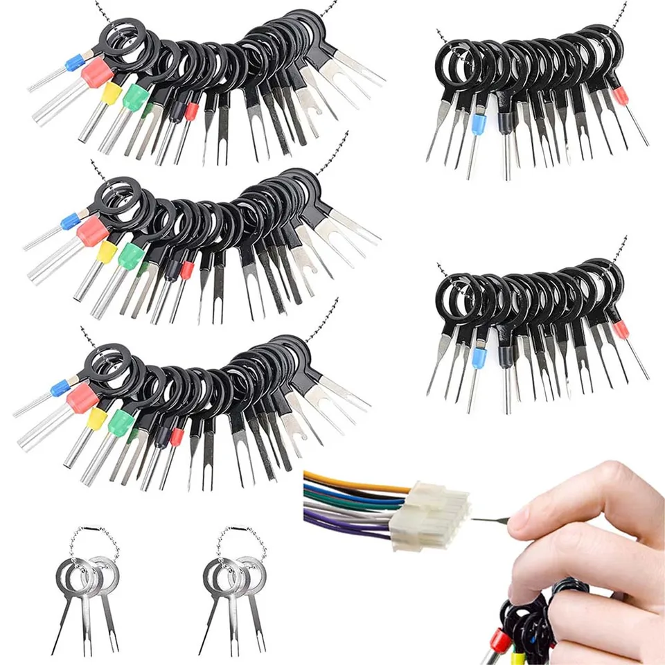82 PCS Terminálová súprava nástrojov na odstraňovanie kontraktu, PIN extraktor Nástroje Elektrický konektor PIN REBOINNING Nástroje pre vyhadzovač prerušeného kľúča