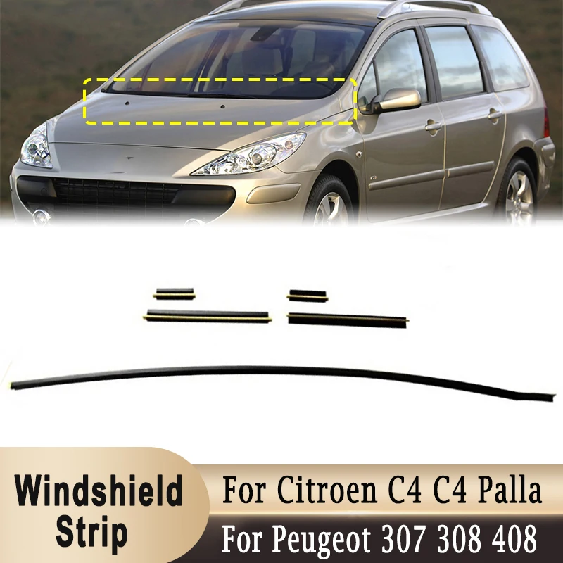 8251L3 Predné okno Zber dažďov Dážď Vodotesné tesnenie čelného skla Dolný prúžok karty pre Peugeot 307 308 408 Citroen C4 Palla