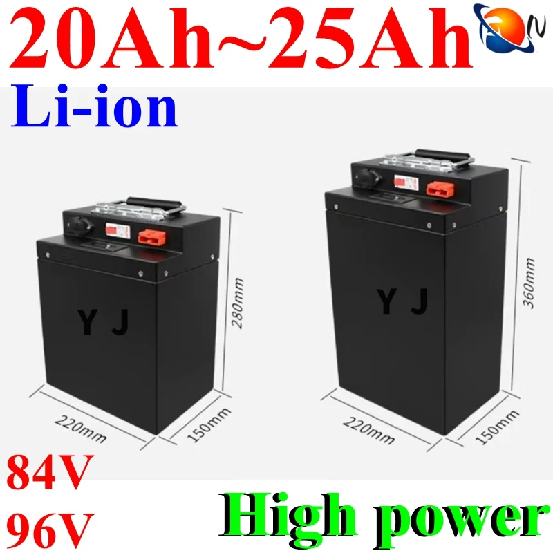 84V 96V 20AH 25AH LI-ION lítium-iónová batéria 2500W 1680W 1920W s BMS pre elektrickú trojkolesovú AGV Prispaseing Bus