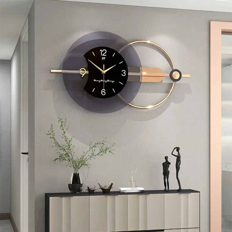84x38cm 3D nástenné hodiny obývacia izba dvojvrstvový moderný dizajn Domáce hodiny tiché umenie dekorácia Nordic Horologe Watch