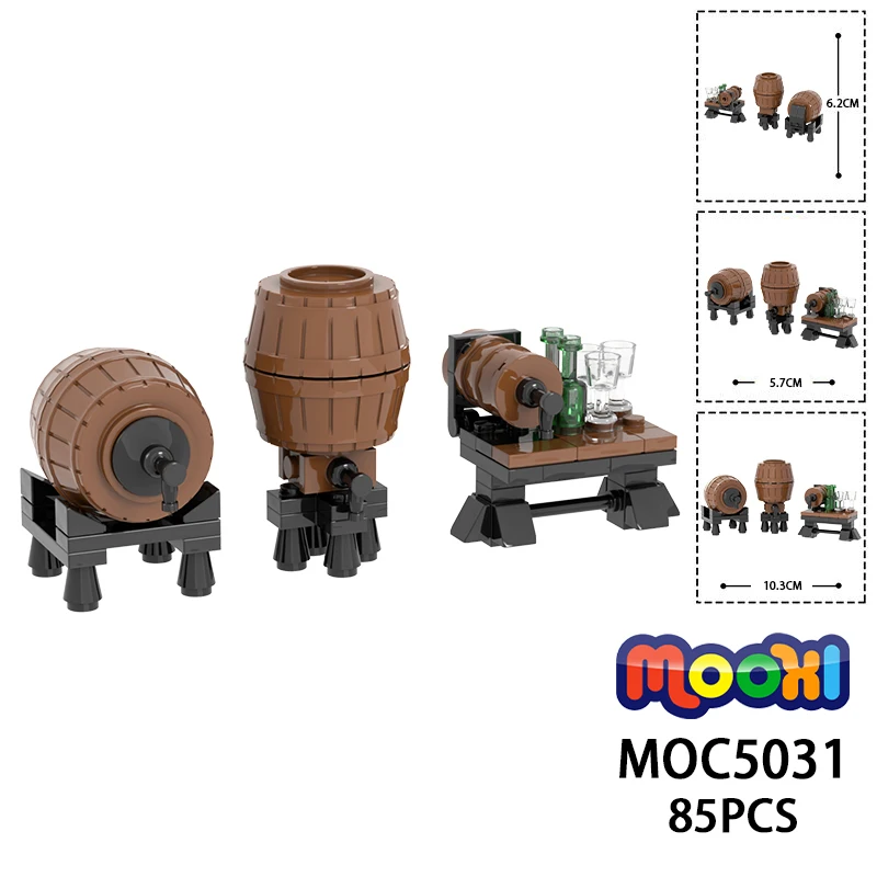 85ks MOC5031 Medieval Series Build Block Block Model Model Brick Zhromaždenie pre dospelých hračky pre deti pre deti darček k narodeninám