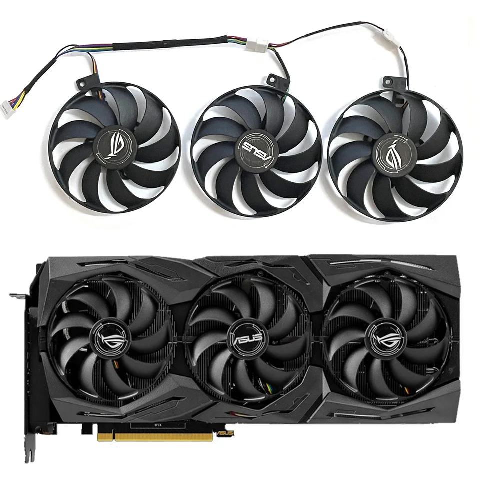 87 mm T129215SU DC 12V 0,5A 7PIN PRE ASUS RTX2070 ROG STRIX-GEFORCE RTX 2060 Super 2080 TI RX 5600 XT RX RX 5700XT GRAFICKÁ KARTA
