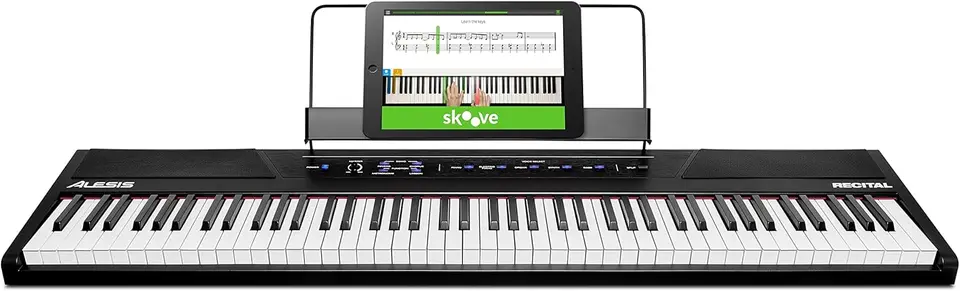 88 Kľúčové digitálne klavírne klávesnica s polo váženými klávesmi, reproduktory 2x20W, 5 hlasov, rozdelenie, vrstva a režim lekcie,
