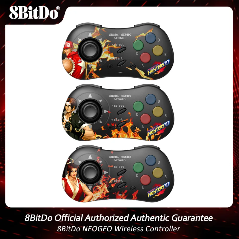 8bitdo Neogeo Bluetooth Gamepad Game Controller Ruck pre Windows 10, 11, PC, Android a Neogeo Mini Game Accessories