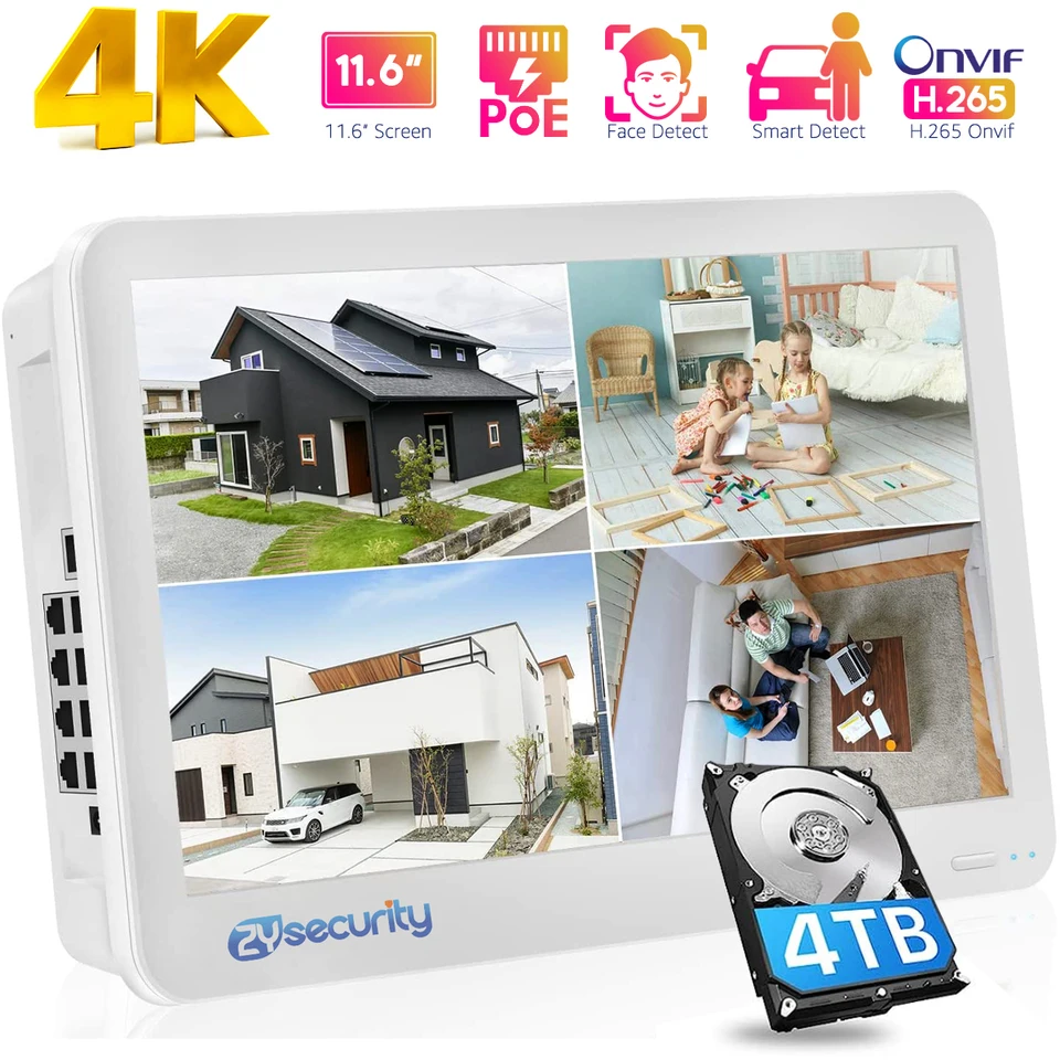 8ch 4K Poe NVR s 12 