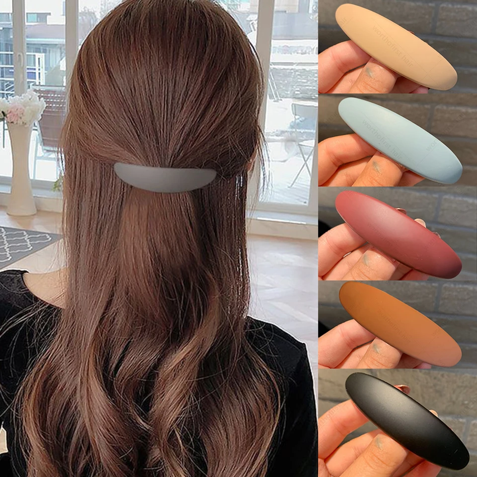 8cm klip na vlasy Side Clip Matte Geometric Elegantné ženy Barrettes Hairpins Hairgrip