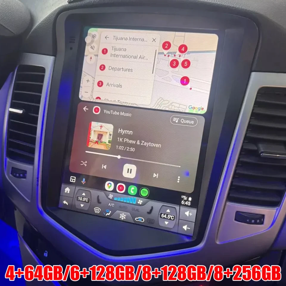 8Core 4G Android 14.0 Automobilové rádiové multimédiá pre Chevrolet Cruze J300 2008-2011 2012 2012 Tesla CARPLAY AUTO 2 DIN Stereo GPS