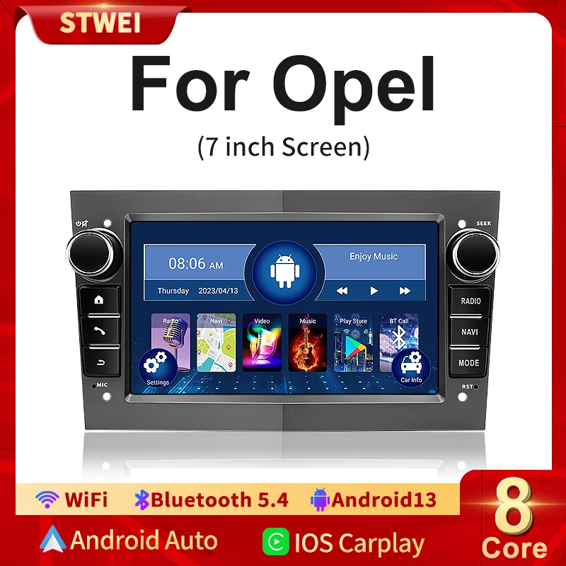 8Core Car Radio Android 13 pre Opel Vauxhall Astra Antara Meriva Vivaro Combo Signum Vectra Corsa 2Din multimediálne GPS CarPlay GPS