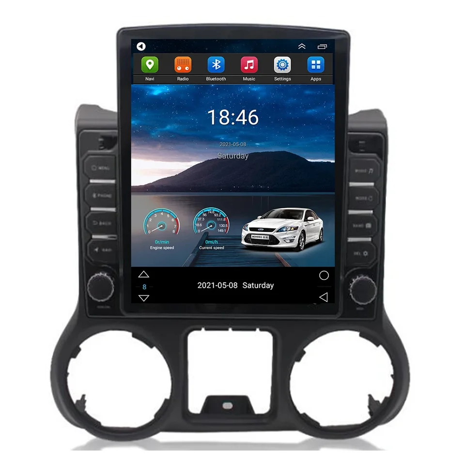 8G+128G CarPlay Android 13 pre Jeep Wrangler 3 JK 2011-2016 Tesla Style Cardio Video Stereo GPS multimediálny prehrávač BT 2DIN DSP
