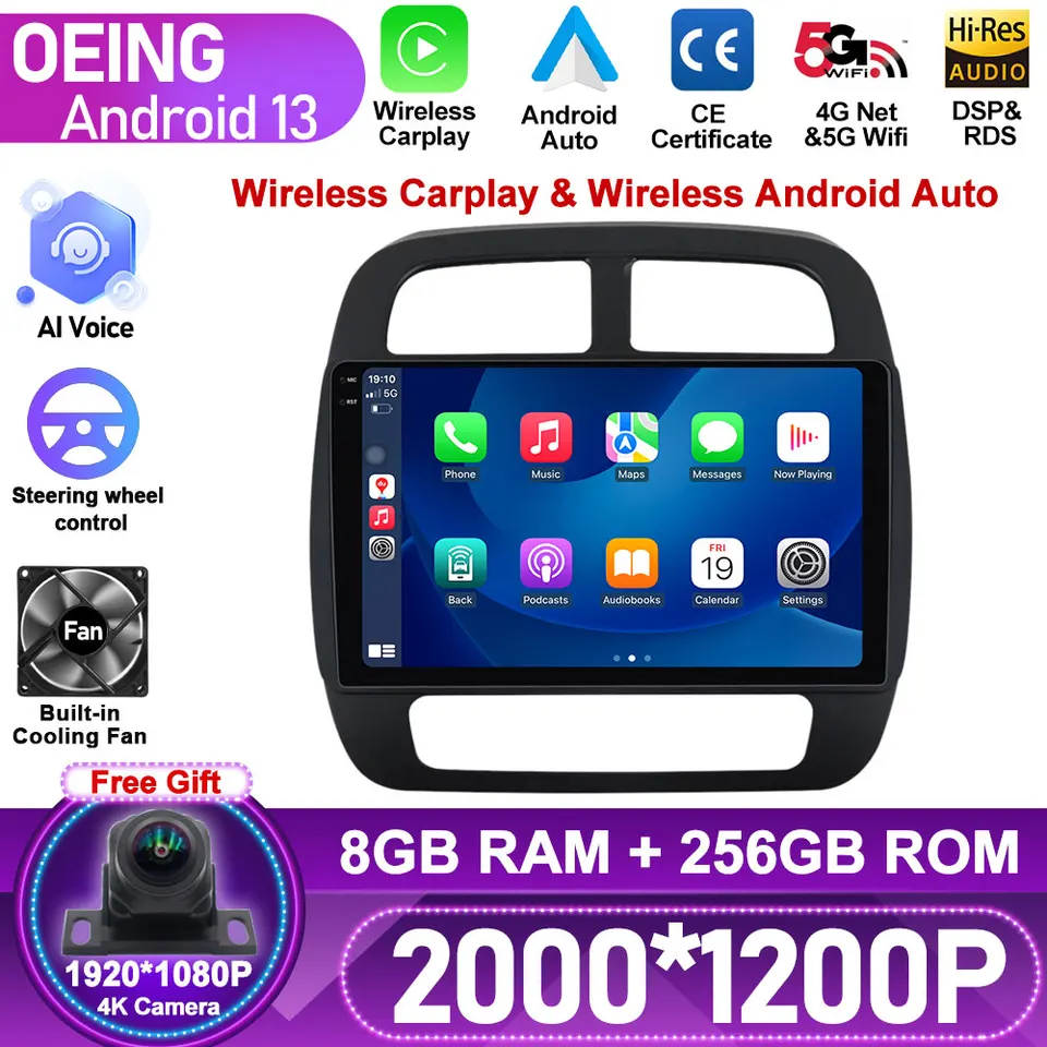 8G+ 256G Android pre Renault City K-ze Dacia jar 2018 2019 2020+ CAR Player GPS Radio DSP 4G CarPlay WiFi SWC Autoradio Camera