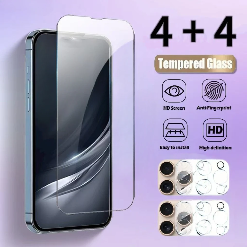 8in1 Ultra Clear Screen Protector pre iPhone 16 15 14 13 12 pro max