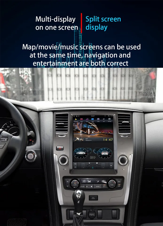 8inch s dvojitou obrazovkou Radio Auto Streo DVD Player pre Infiniti QX80 Nissan Patrol Y62 2010-2020