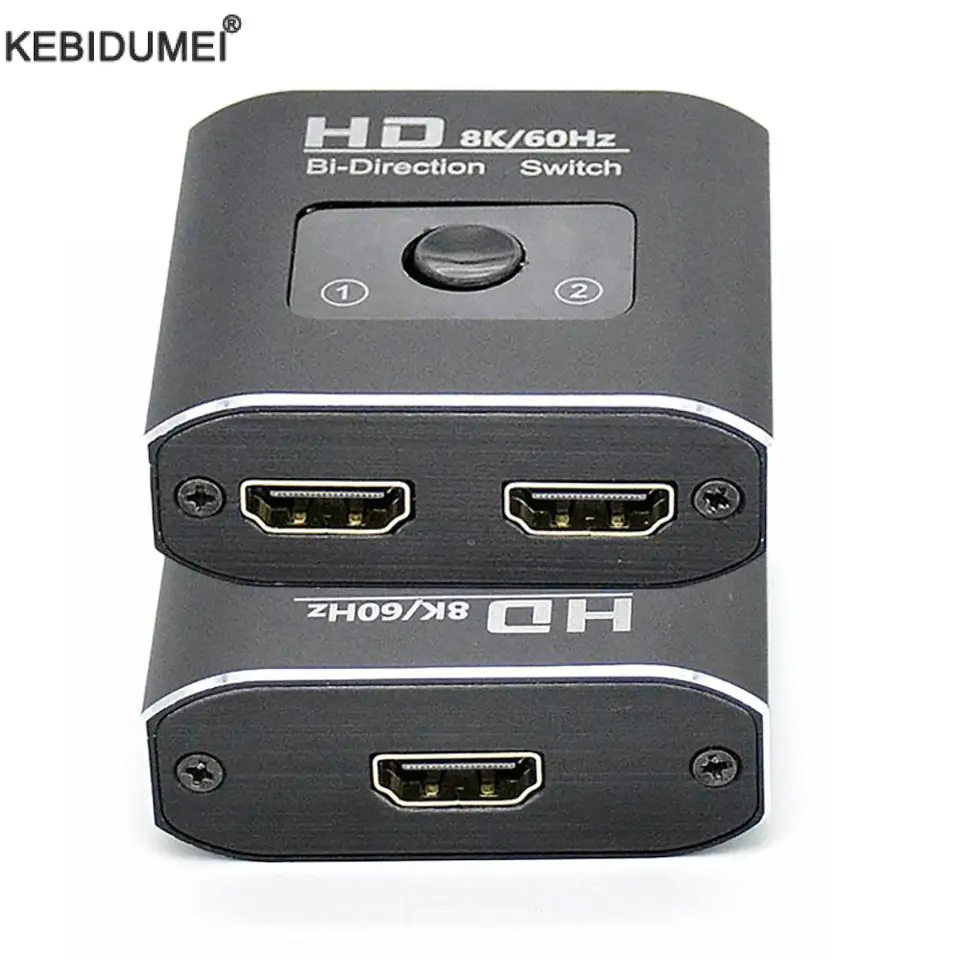 8K 4K 60Hz HDMI prepínač 2 porty 2 v 1 out video splitter pre notebook PC Xbox PS3/4/5 TV box na monitorovanie televízneho projektora adaptér