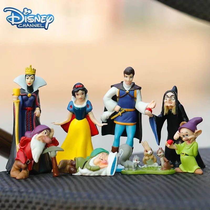 8ks Disney Snehulienka a sedem trpaslíkov figúry čarodejnícka čarodejnica Empress Prince Charming Dwarf Action Figures Model Duzdené deti