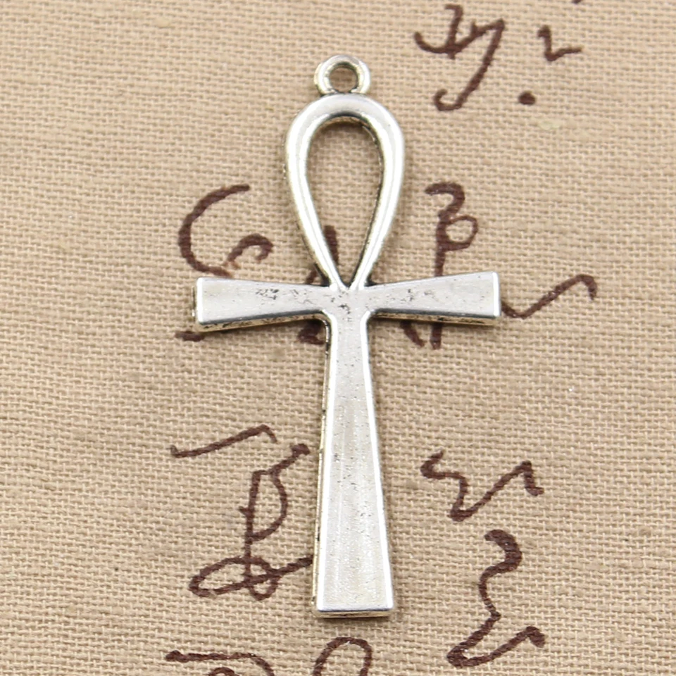 8ks kúzla krížové egyptské Ankh Life Symbol 52x28 mm starožitný prívesok Fit, Vintage Tibetan Gold, DIY bronzové strieborné farby