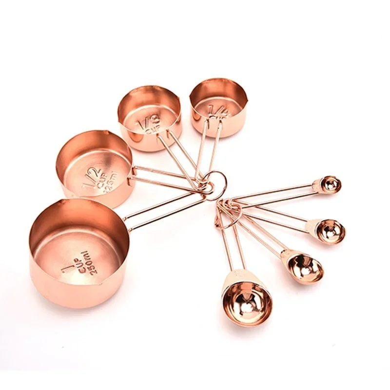 8ks/set z nehrdzavejúcej ocele Meranie lyžičkov