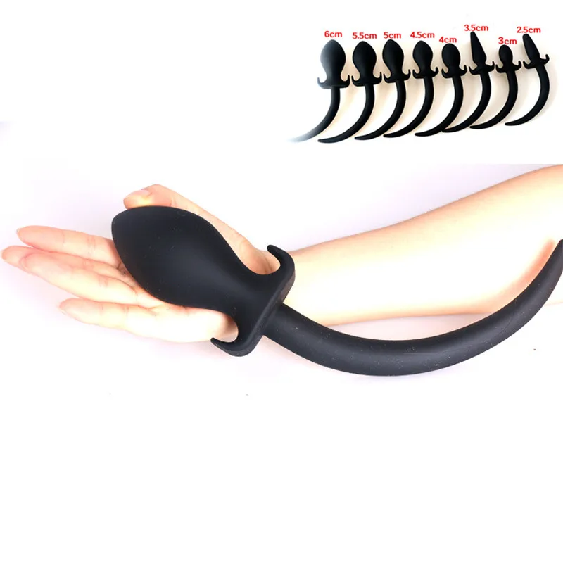 8ks Silikónový zadok zadok Big Anal Plug Dog Tail Dildo G-Spot Stimuluje pohlavné hračky pre ženy Men muž masturbuje sexuálne výrobky