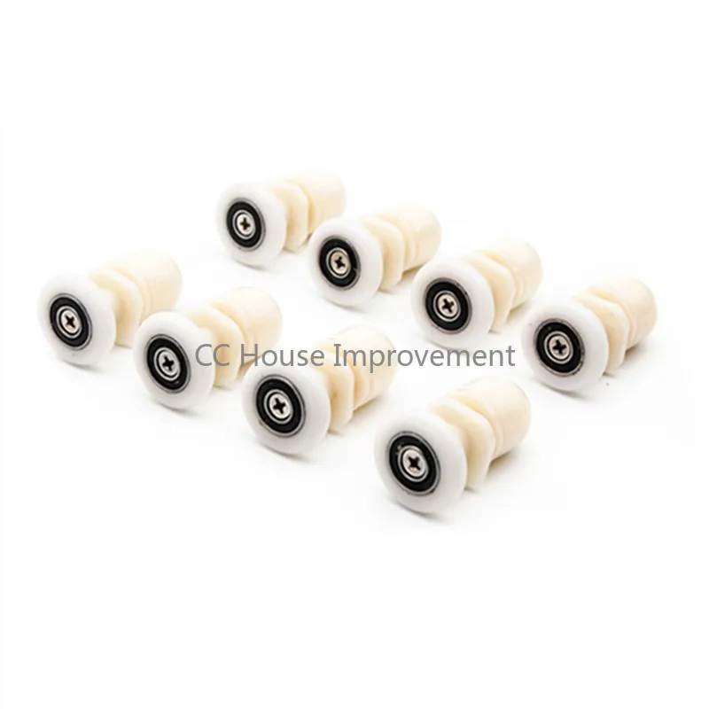 8ks/šarža Sprchové dvere Rollery/kolesá/kladky Daimeter 19 mm/23 mm/25 mm/27 mm s excentrickým hriadeľom