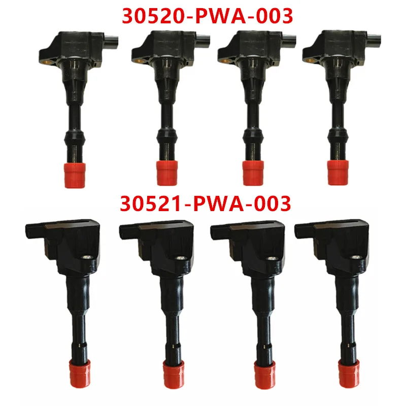 8pcs 30520-PWA-003 30521-PWA-003 Ignition Coil Set pre Honda Civic 7 8 VII VIII Jazz Fit 1.2 1,3 1,4 30520pwa003 30521pwa003