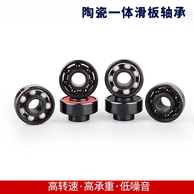 8pcs 608 2RS Hybridné keramické guľôčkové ložisko 8*22*7 mm ABEC-11 Vysokorýchlostné valčekové korčule Skateboard Miniatúrne ložiská Longboard Longboard