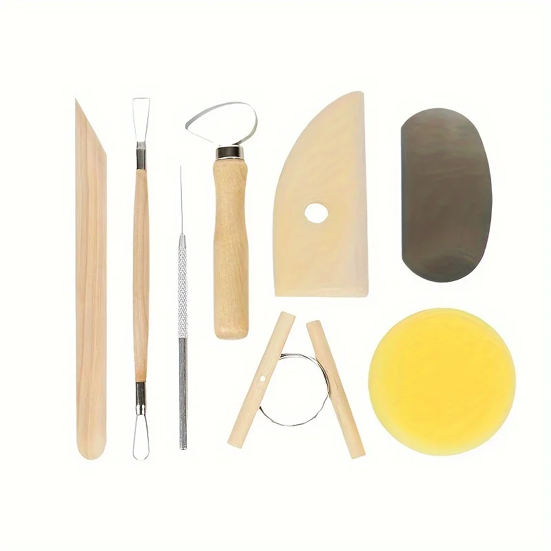 8pcs/set Clay Tools DIY Ceramics forming Tools Tools Wood Knife Pottery Tool Set Clay Sculpting Kets