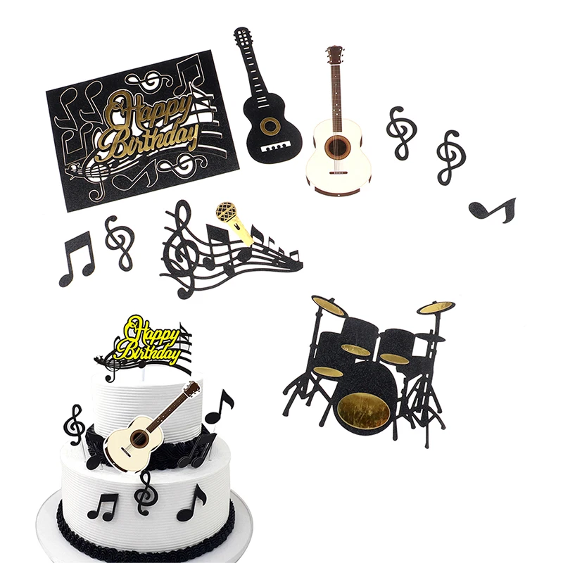 8pcs/set Musical Fonetic Symbol tortu tortu karikatúra gitarová polička bubny Hodnota