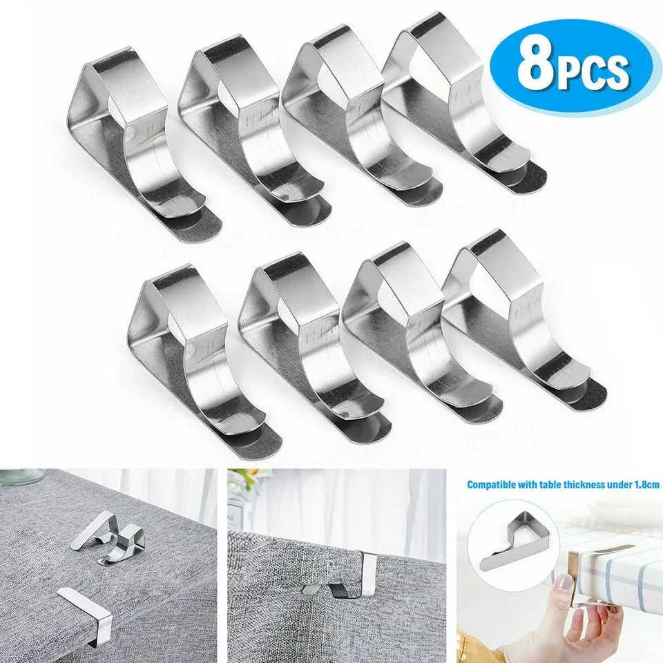 8pcs z nehrdzavejúcej ocele Anti-skĺznutie svorkov