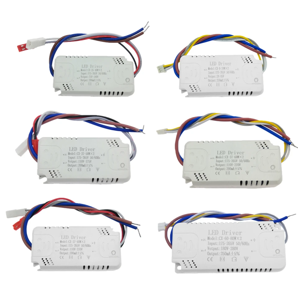 8W-160W LED ovládač 3 farebný adaptér pre osvetlenie LED AC220V neizolujúceho transformátora pre výmenu lustrového lustra stropného svetla