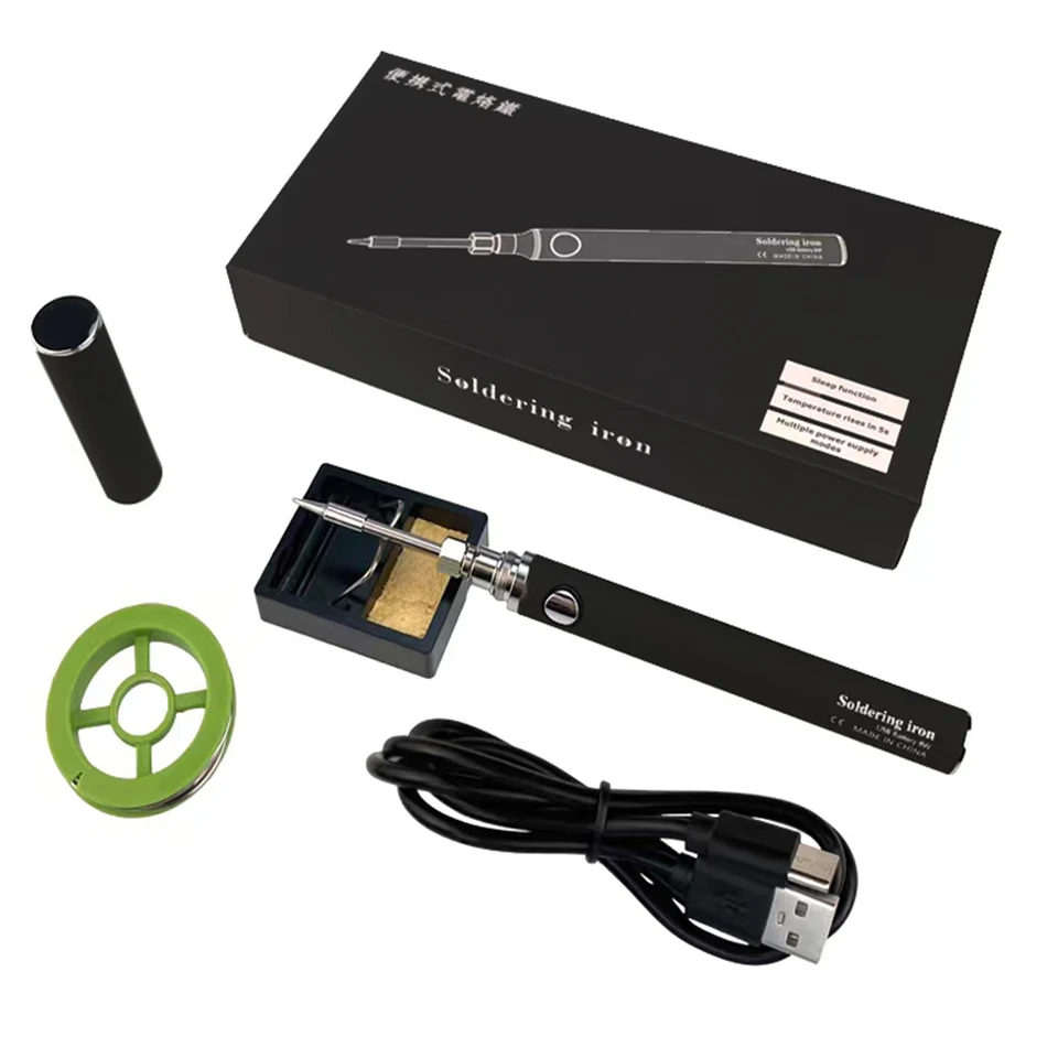 8W USB bezdrôtové elektrické spájkovanie Iron Kit Micro Iron Type-C Nabíjacie rozhranie Plné nabíjanie môže trvať 40 minút