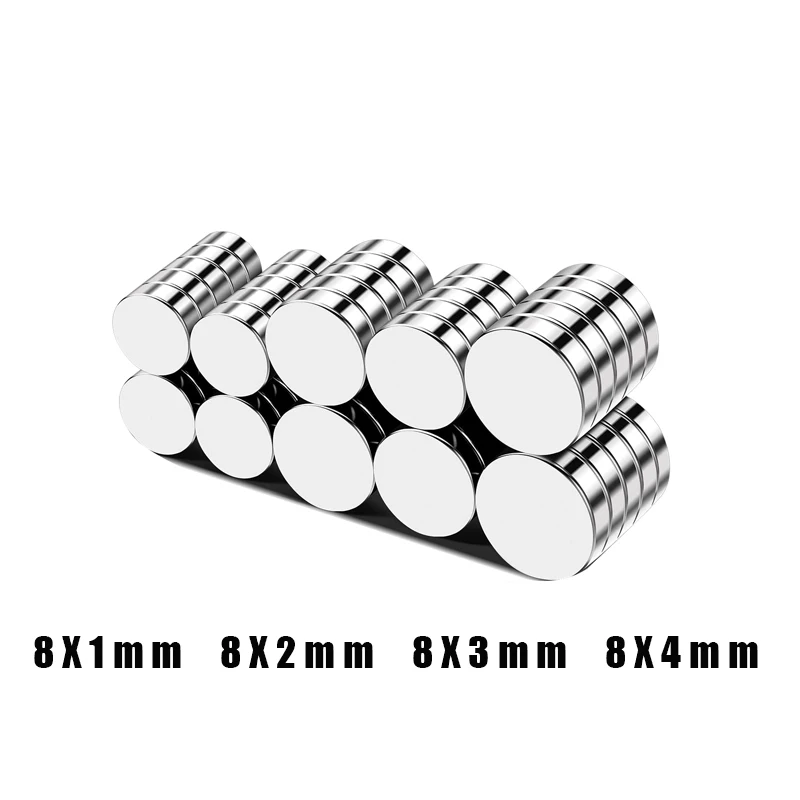 8x1 8x2 8x3mm Super silné okrúhle diskové tvary Discs Blocks Rare Earth N38 NEODYMIUM Magnety CHADNÉ RÁMSKY pre akustické pole ELEKTRONIKY