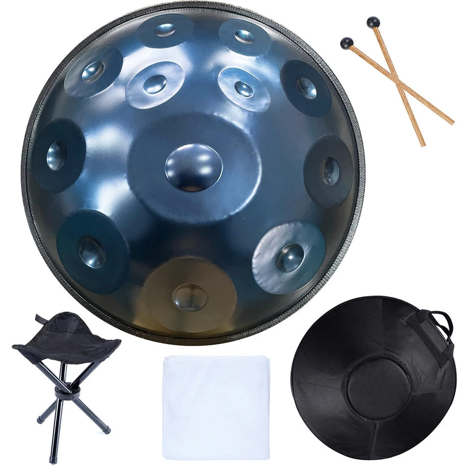9/10/12 POZNÁMKY 22 palcov 440/432Hz Professional v D Menor oceľový handpan bubnový nástroj pre profesionálny výkon